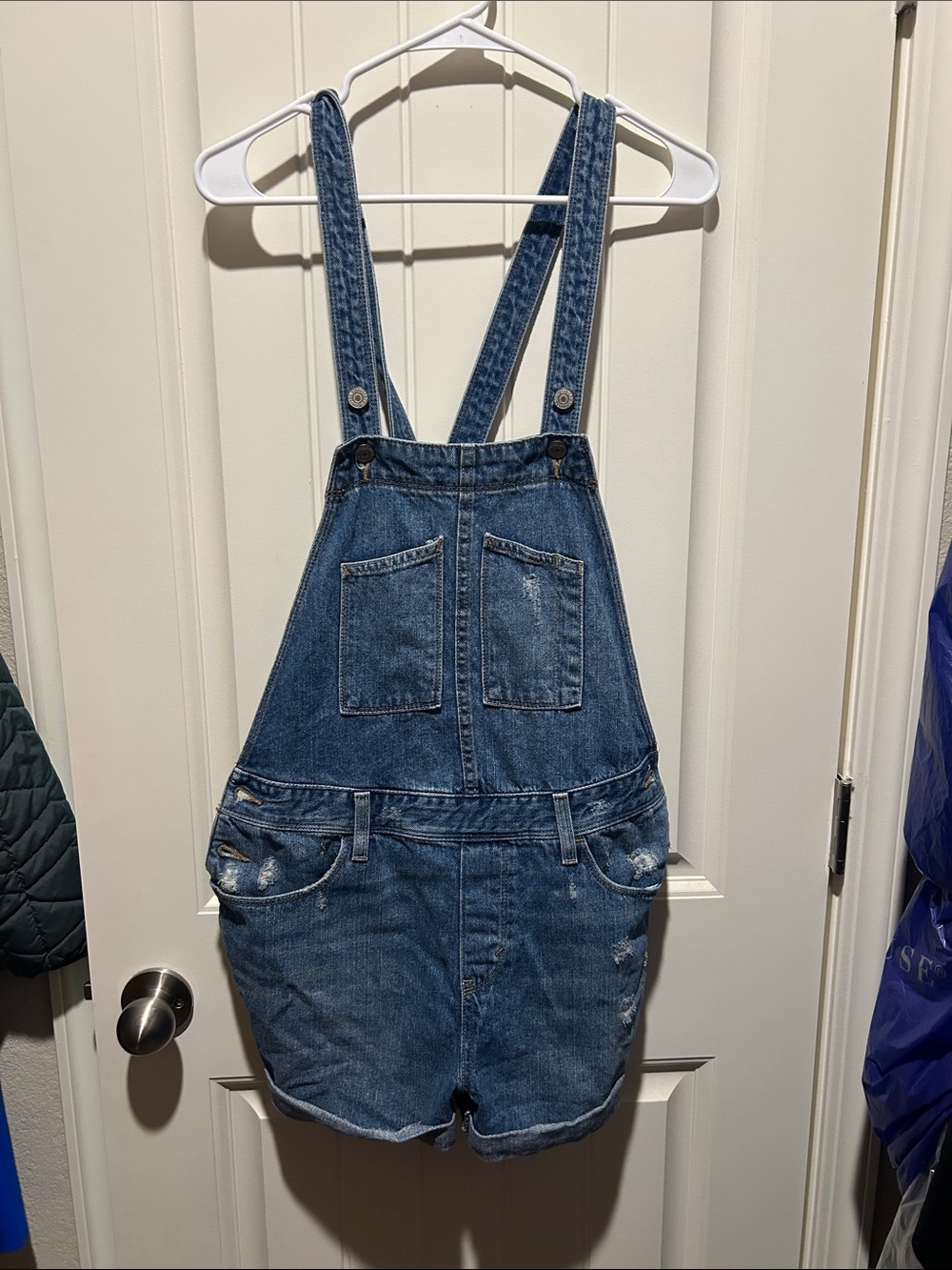 Levi's Classic Blue Denim Short Overalls